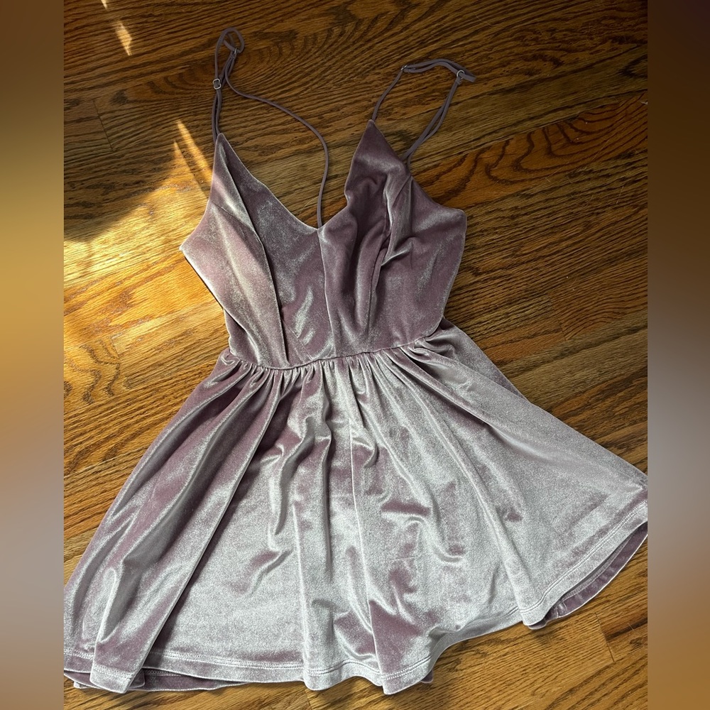Purple Crushed Velvet Romper